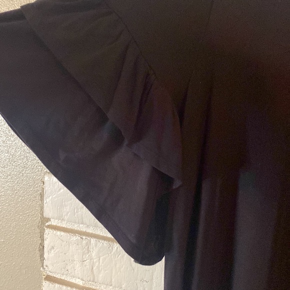 Lane Bryant black dress ruffle sleeves 14/16 - Picture 3 of 5